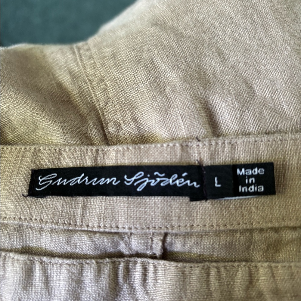 Gudrun Sjödén Tan Linen Top